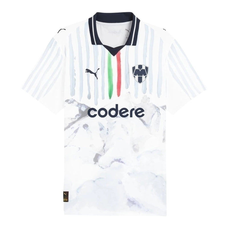 Camisa Monterrey Edição especial Mundial de Clubes II 25/26 - Torcedor Puma Masculina - Branca com detalhes em azul