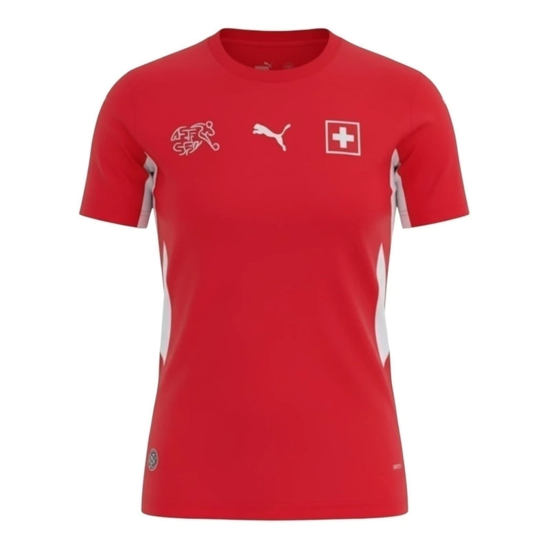 Camisa Seleção Suíça I 26/27 - Torcedor Puma Feminina - Vermelha