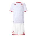 Kit Infantil Seleção Tunísia II 26/27 - Kappa - Branca com detalhes em vermelho