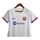 Camisa Barcelona II 23/24 - Torcedor Nike Feminina - Branca com detalhes em vermelho e azul
