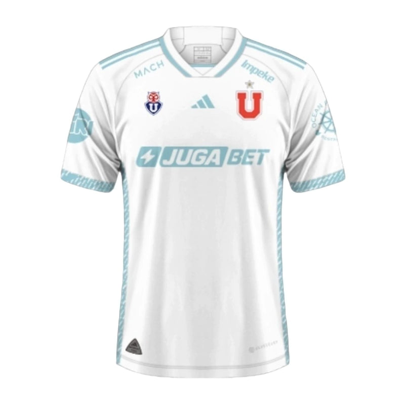 Camisa Universidad do Chile II 24/25 - Torcedor Adidas Masculina - Branca com detalhes em cinza