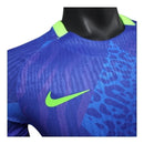 Camisa Seleção Brasileira II 25/26 - Jogador Nike Masculina - Azul com detalhes em verde