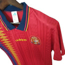 Camisa Retrô Seleção da Espanha I 1996 - Adidas Masculina - Vermelha com detalhes em azul e amarelo