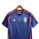 Camisa Seleção Suécia II 24/25 - Torcedor Adidas Masculina - Azul com detalhes em rosa