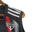 Camisa Regata São Paulo III 23/24 - Torcedor Adidas Masculina - Preta com detalhes em vermelho e branco