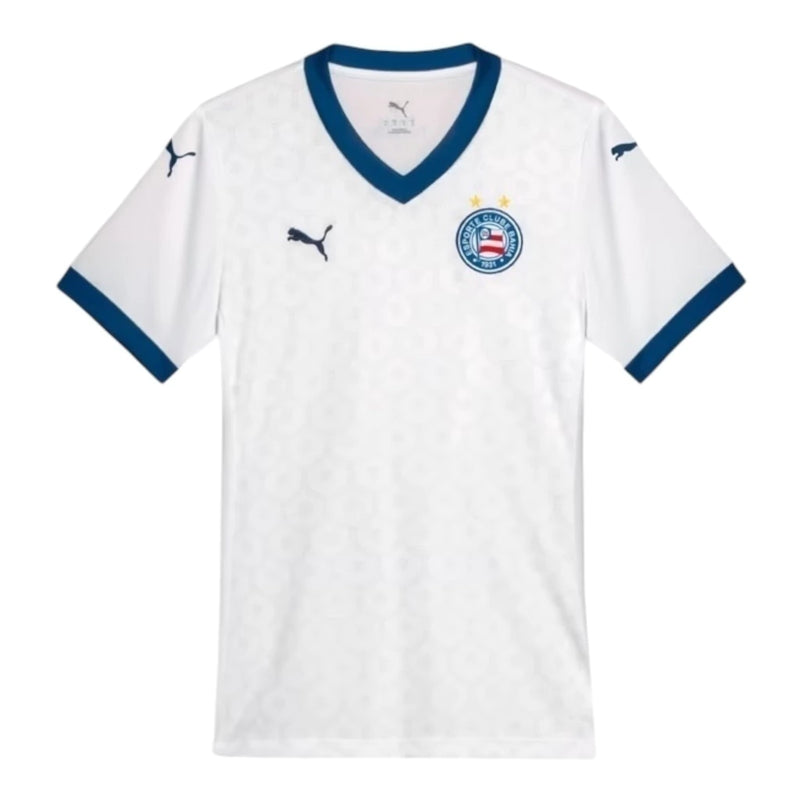 Camisa Bahia I 25/26 - Torcedor Puma Feminina - Branca com detalhes em azul