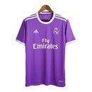 Camisa Retrô Real Madrid II 17/18 - Masculina Adidas - Roxa com detalhes em branco