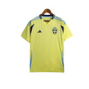 Camisa Seleção Suécia I 24/25 - Torcedor Adidas Masculina - Amarela com detalhes em azul