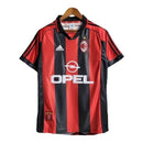 Camisa Retrô AC Milan I 1998/1999 - Masculina Adidas - Vermelha e preta