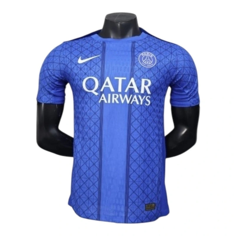Camisa Paris Saint-Germain Pré-jogo 25/26 - Jogador Nike Masculina - Azul