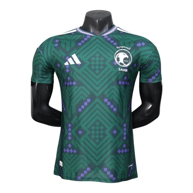 Camisa Seleção Arábia Saudita I 26/27 - Jogador Adidas Masculina - Verde com detalhes em roxo