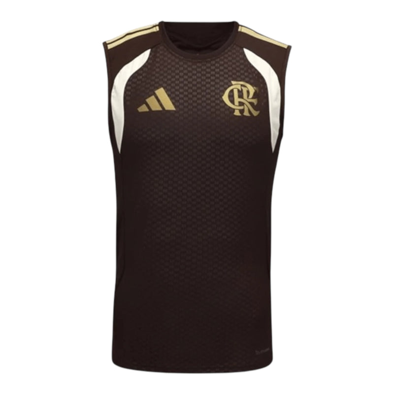 Camisa regata Flamengo Treino 26/27 - Torcedor Adidas Masculina - Marrom