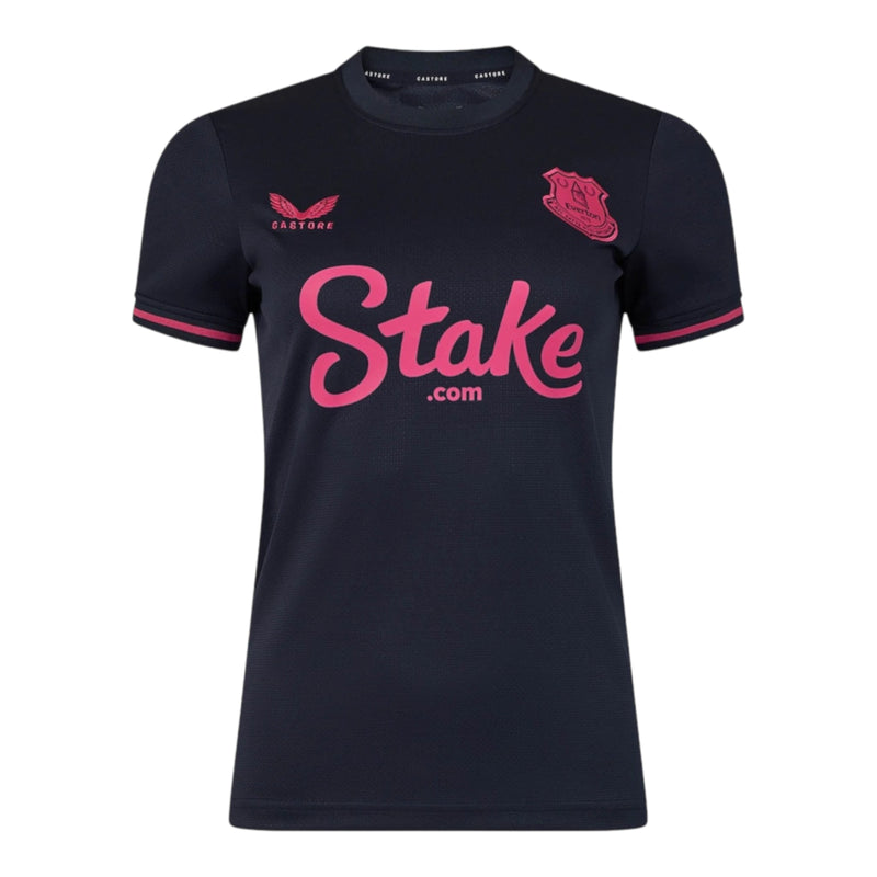 Camisa Everton IV 25/26 - Torcedor Castore Feminina - Azul com detalhes em rosa Com Patrocínio