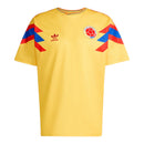 Camisa Retrô Seleção Colômbia II 1990 - Masculina Adidas - Amarela com detalhes em azul e vermelho