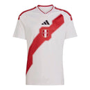 Camisa Seleção Peru I 26/27 - Torcedor Adidas Masculina - Branca com detalhes em vermelho