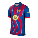 Camisa Barcelona IV 25/26 - Torcedor Nike Masculina - Azul com detalhes em vermelho