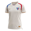 Camisa Fortaleza II 26/27 - Torcedor Volt Feminina - Bege com detalhes em azul e vermelho