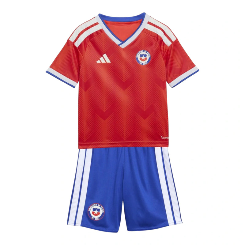 Kit Infantil Seleção Chile I 26/27- Adidas - Vermelho e azul