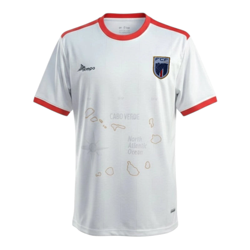 Camisa Seleção Cabo Verde II 26/27 - Torcedor Tempo Masculina - Branca