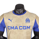Camisa Olympique Marseille IV 25/26 - Jogador Puma Masculina - Bege e azul