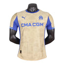 Camisa Olympique Marseille IV 25/26 - Jogador Puma Masculina - Bege e azul