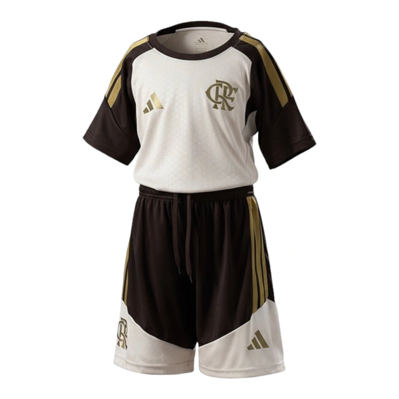 Kit Infantil Flamengo Treino 26/27 - Adidas - Bege e marrom