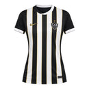 Camisa Atlético Mineiro I 26/27 - Torcedor Nike Feminina - Preta e branca com listras douradas