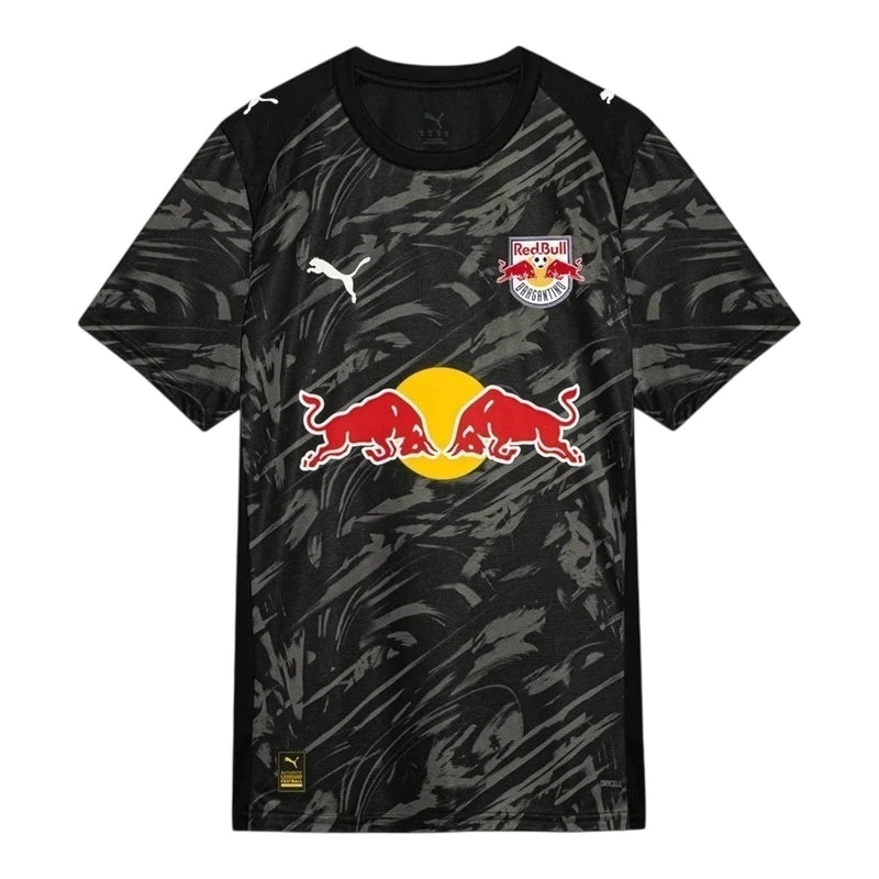 Camisa Red Bull Bragantino Goleiro I 26/27 - Torcedor Puma Masculina - Preta com detalhes em cinza
