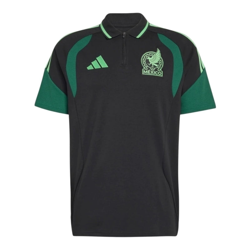 Camisa Polo Seleção México Treino 26/27 - Torcedor Adidas Masculina - Preta e verde