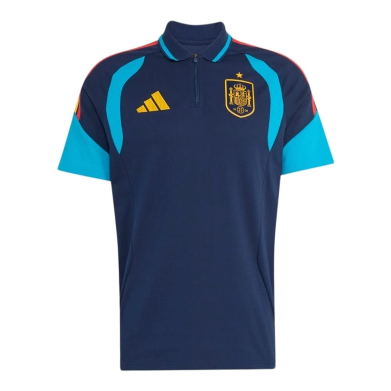 Camisa Polo Seleção Espanha Treino 26/27 - Torcedor Adidas Masculina - Azul