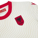 Camisa Seleção Albânia II 26/27 - Torcedor Macron Masculina - Bege e vermelha
