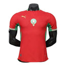 Camisa Seleção Marrocos I 26/27 - Jogador Puma Masculina - Vermelha com detalhes em verde