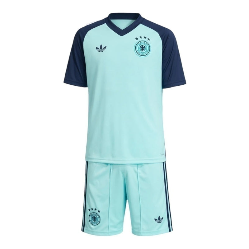 Kit Infantil Seleção Alemanha Pré-jogo 26/27 - Adidas - Azul