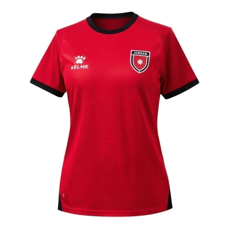 Camisa Seleção Jordânia II 26/27 - Torcedor Kelme Feminina - Vermelha