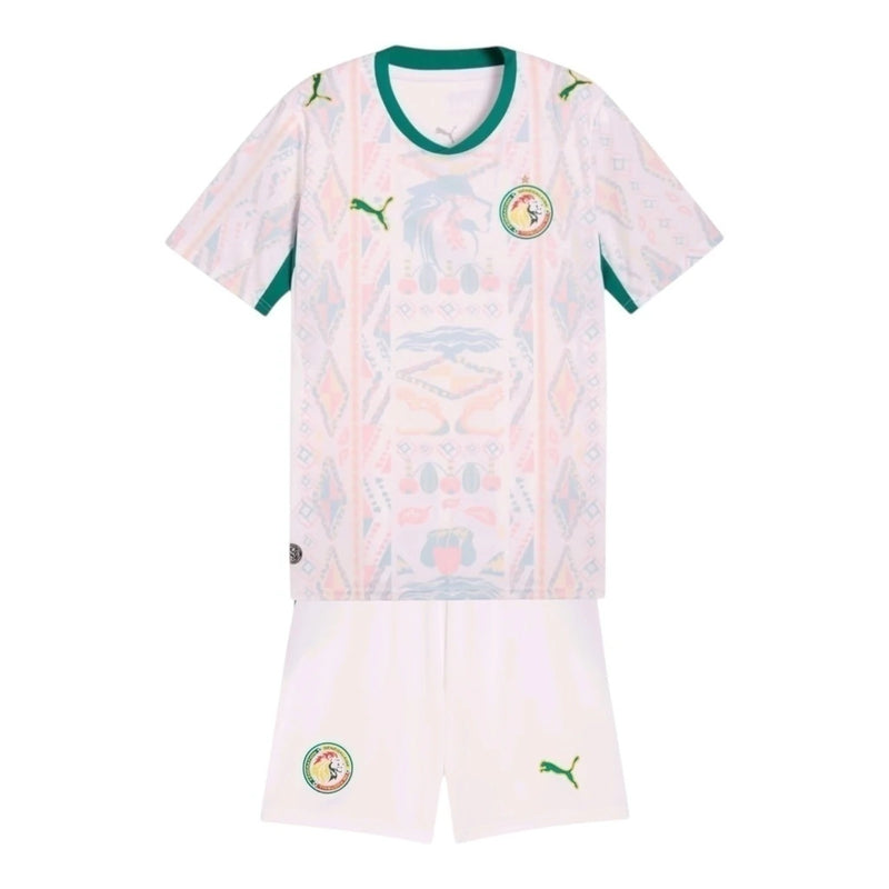 Kit Infantil Seleção Senegal I 26/27- Puma - Branco e verde