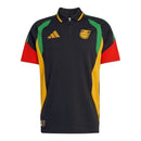 Camisa Polo Seleção Jamaica Treino 26/27 - Torcedor Adidas Masculina - Preta com detalhes em vermelho e amarelo