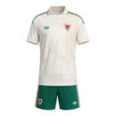 Kit Infantil Seleção País de Gales II 26/27- Adidas - Bege e verde