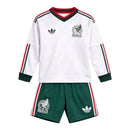 Kit Infantil Seleção México II 26/27 manga longa - Adidas - Branco e verde