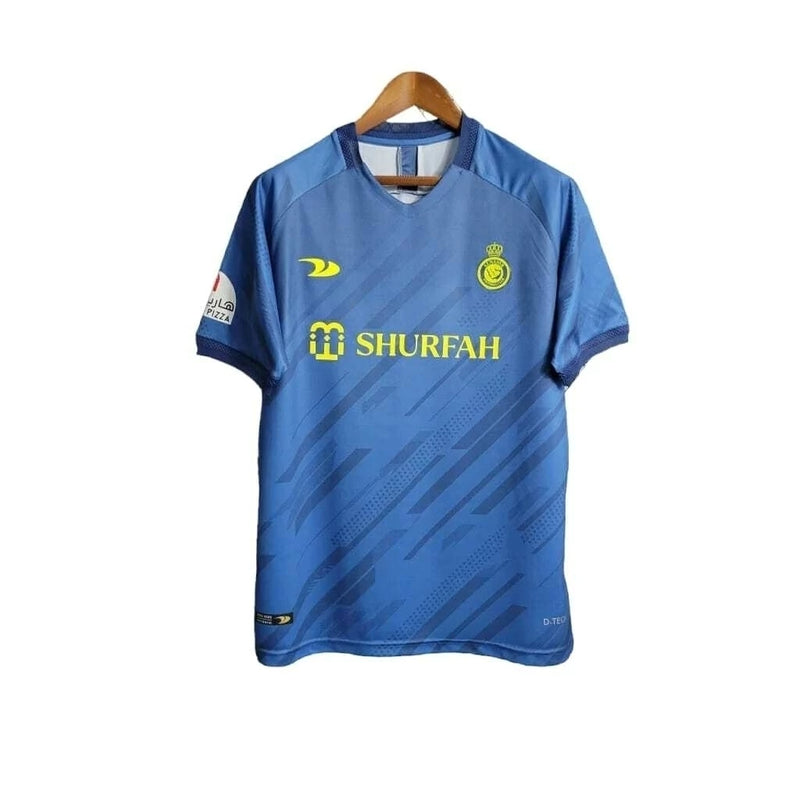 Camisa Al-Nassr II 23/24 Torcedor Dunes Masculina - Azul com detalhes em amarelo